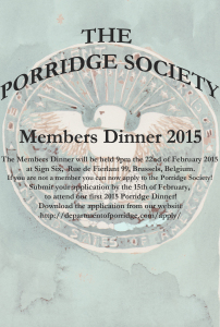 Porridge Dinner 2015